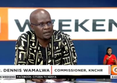 Commissioner Dr. Dennis Wamalwa — human rights work